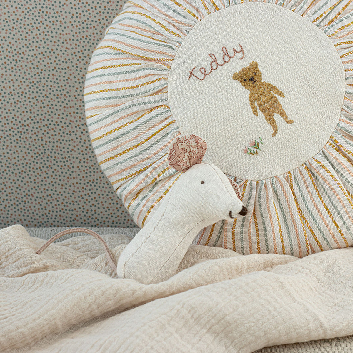 Maileg Lullaby Friends, Mouse Rattle - Nature.