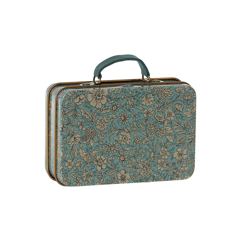 Maileg Small Suitcase, Blossom - Blue.