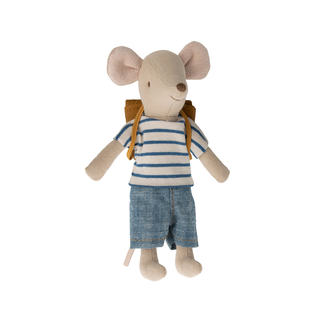 Maileg Tricycle Mouse Big Brother with Bag.