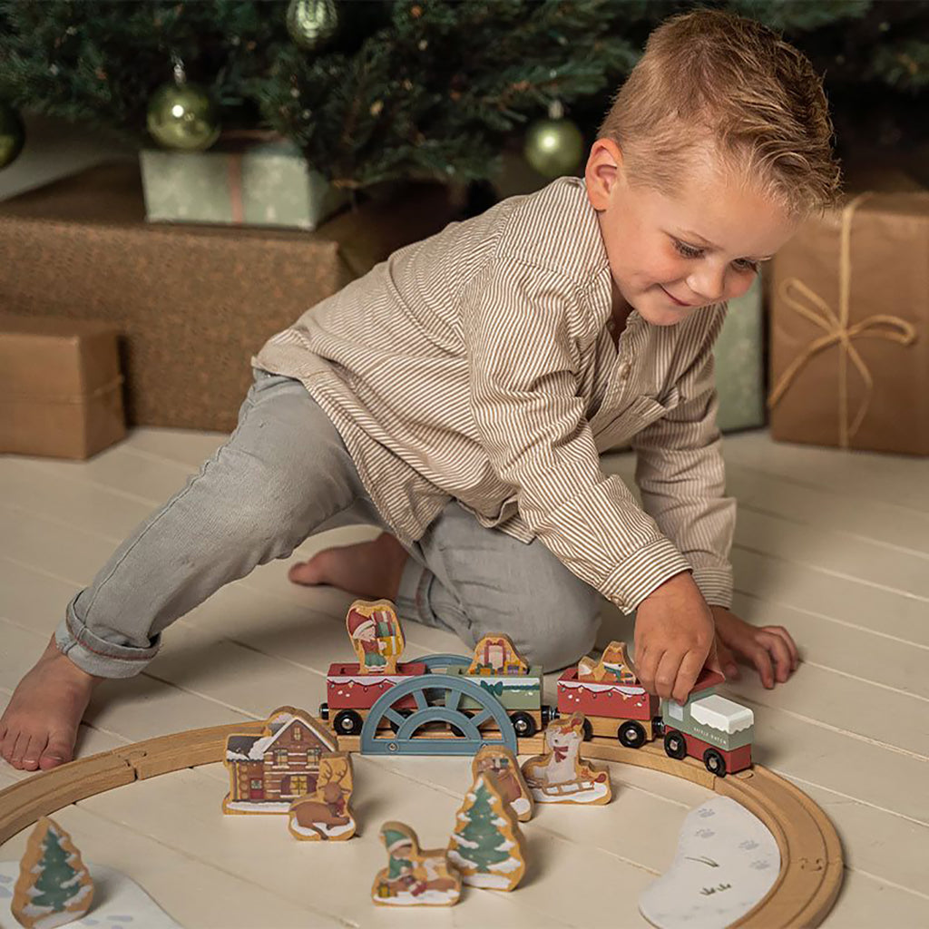 Little Dutch Christmas Wooden Train Track.
