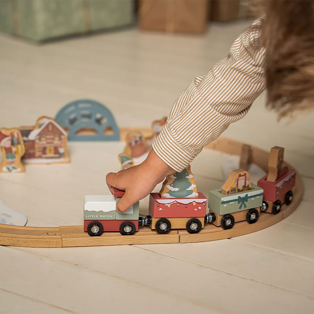 Little Dutch Christmas Wooden Train Track.