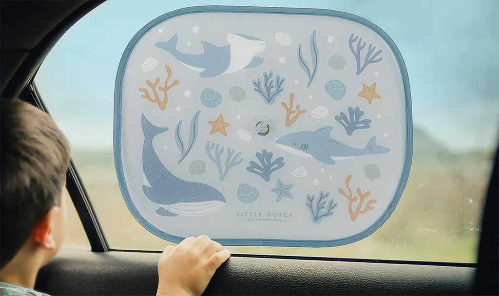 Little Dutch Car Sunshades - Ocean Blue