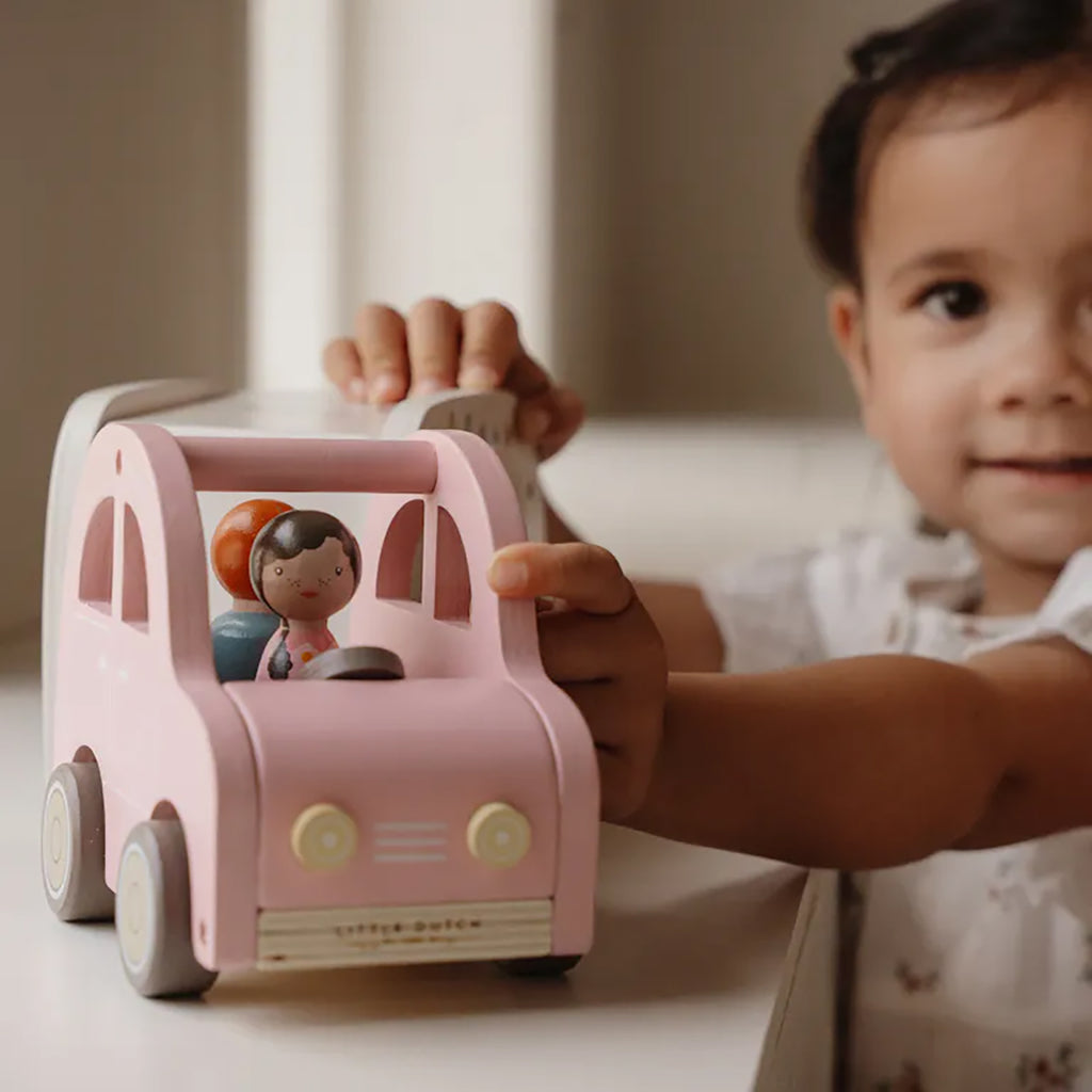 Little Dutch Toy Car with Caravan.