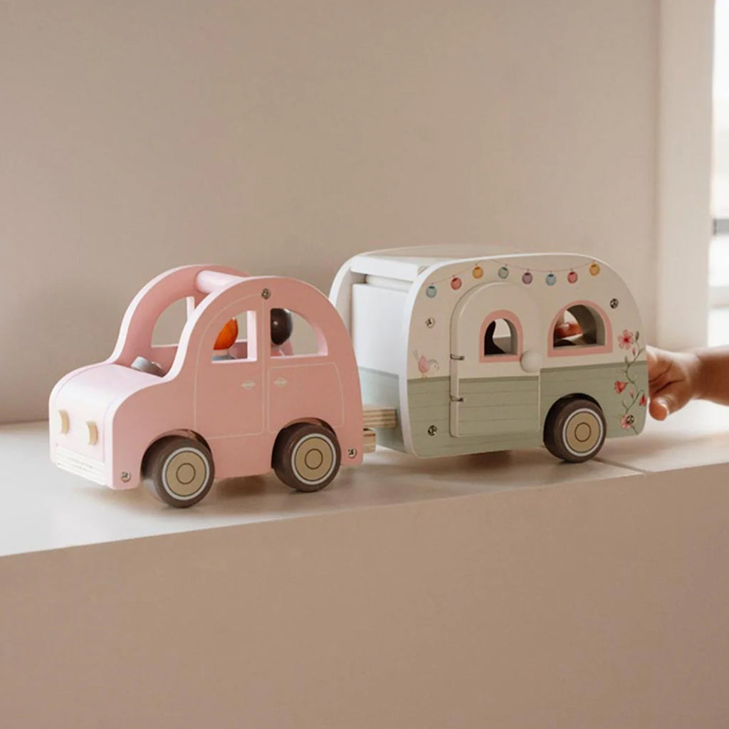 Little Dutch Toy Car with Caravan.