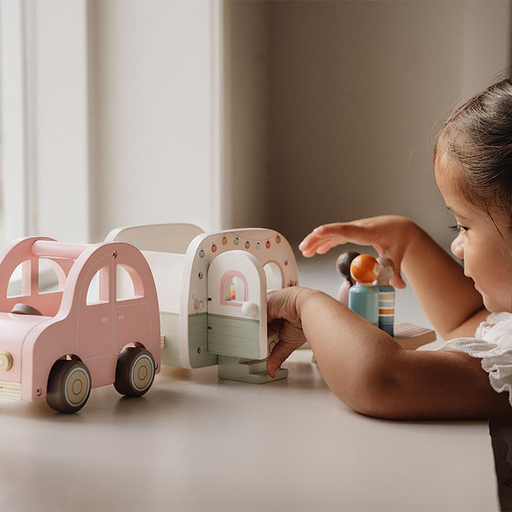 Little Dutch Toy Car with Caravan.