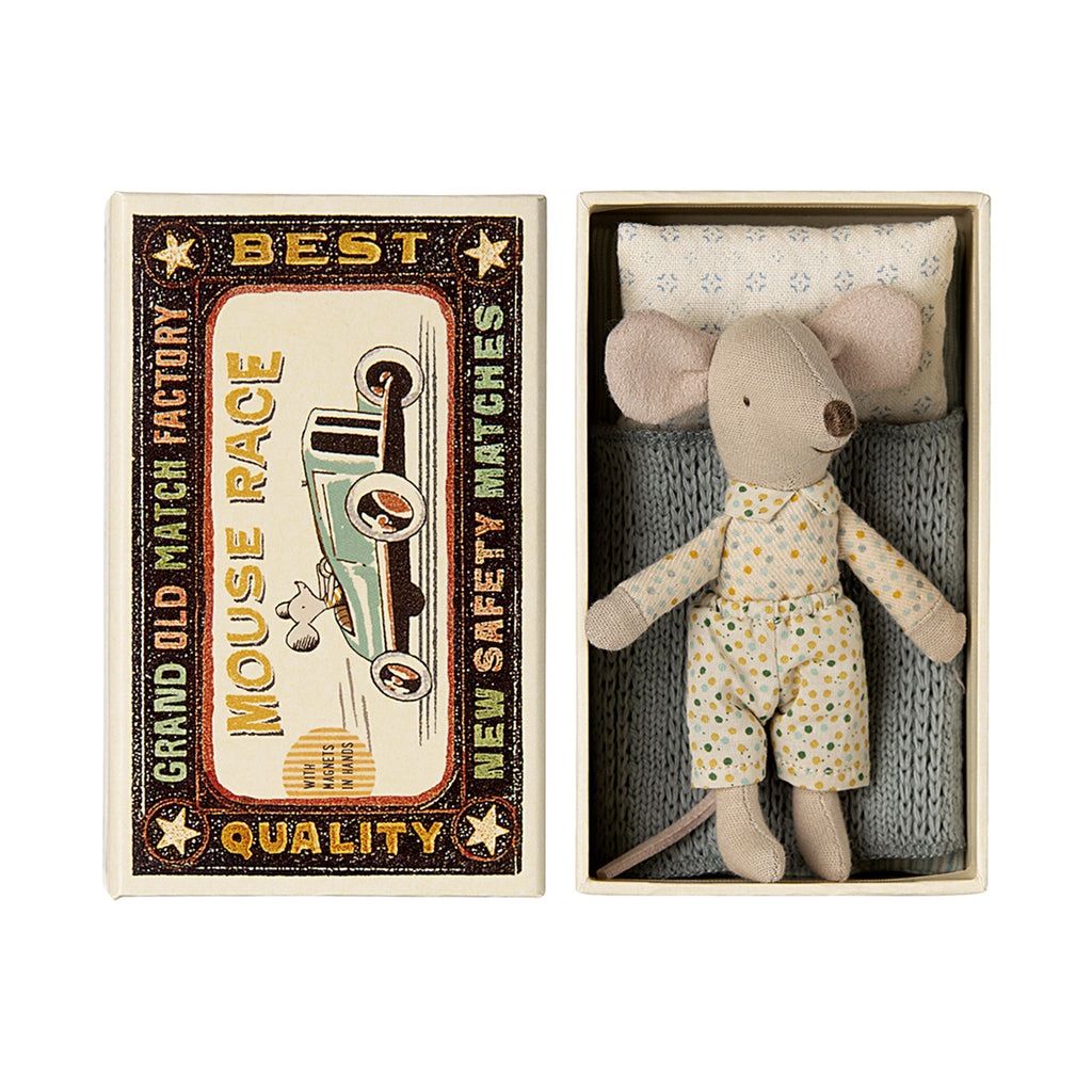Maileg Little Brother Mouse In Matchbox.