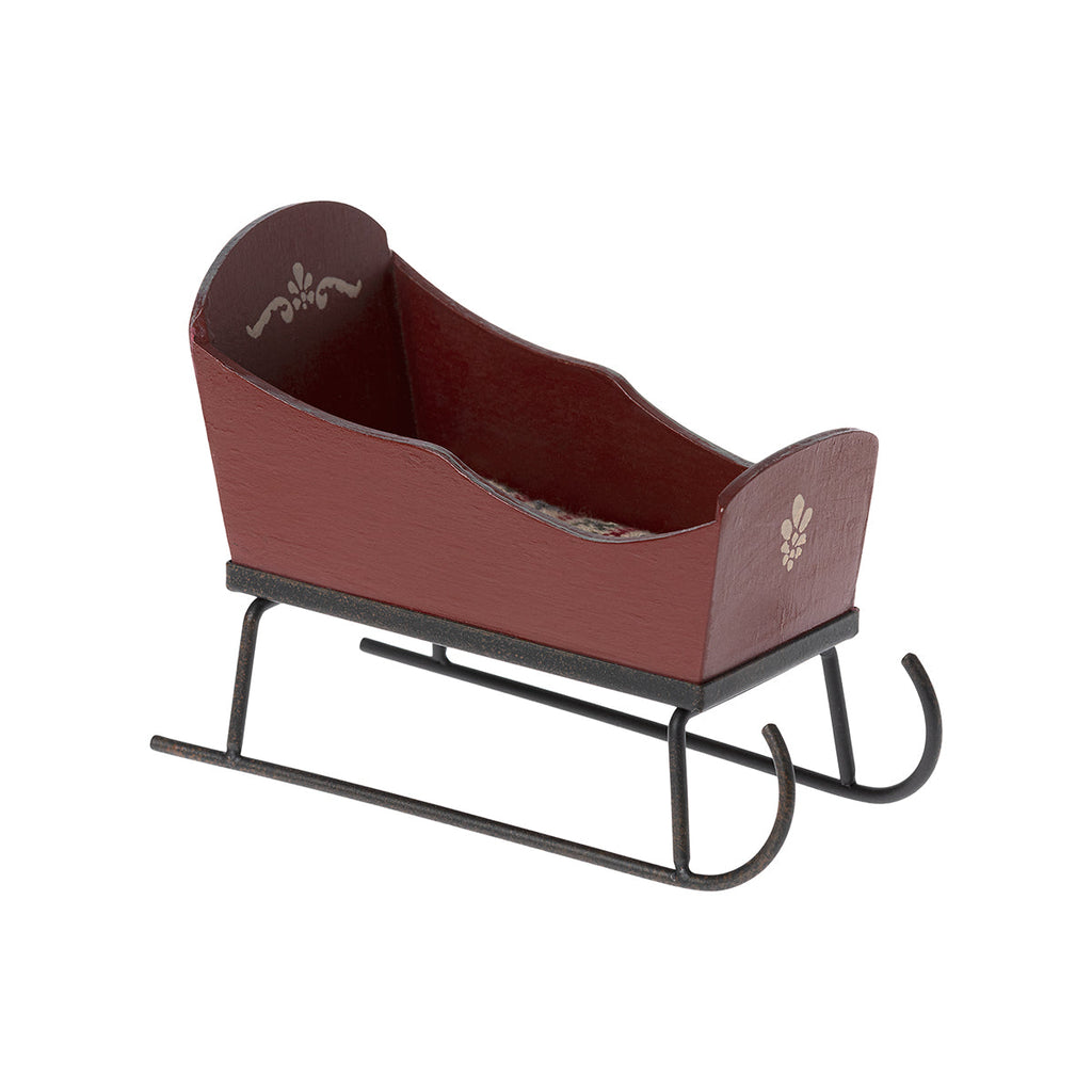 Maileg Sleigh, Mouse - Red.