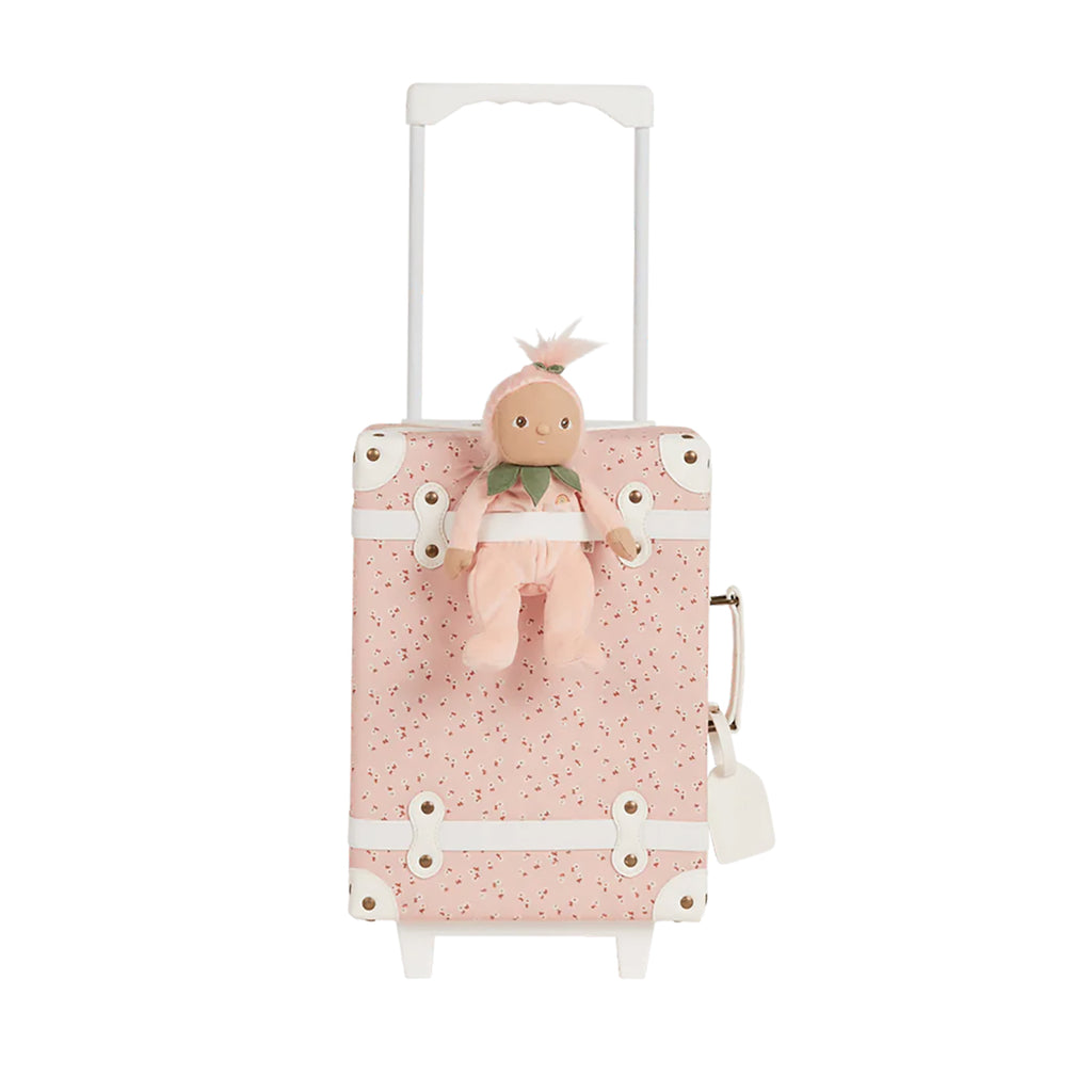 Olli Ella See Ya Suitcase - Pink Daisies.