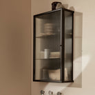 Ferm Living Haze Wall Cabinet - Reeded Glass - Black.