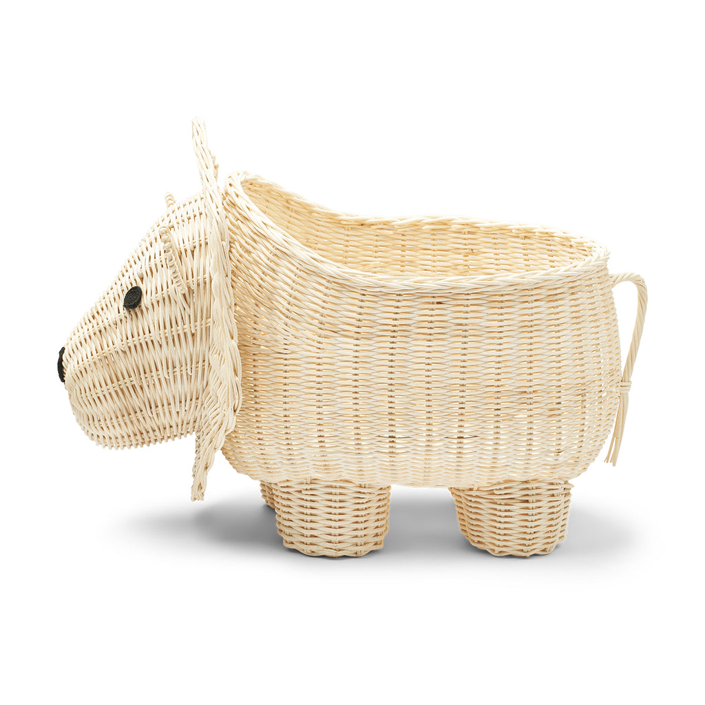 Liewood Anya Rattan Storage Basket - Lion.