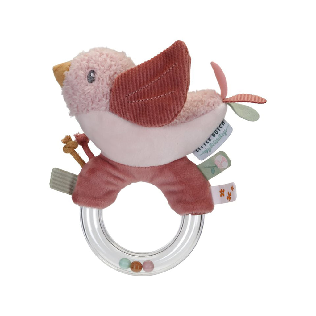 Little Dutch Bird Ring Rattle - Flowers & Butterflies.