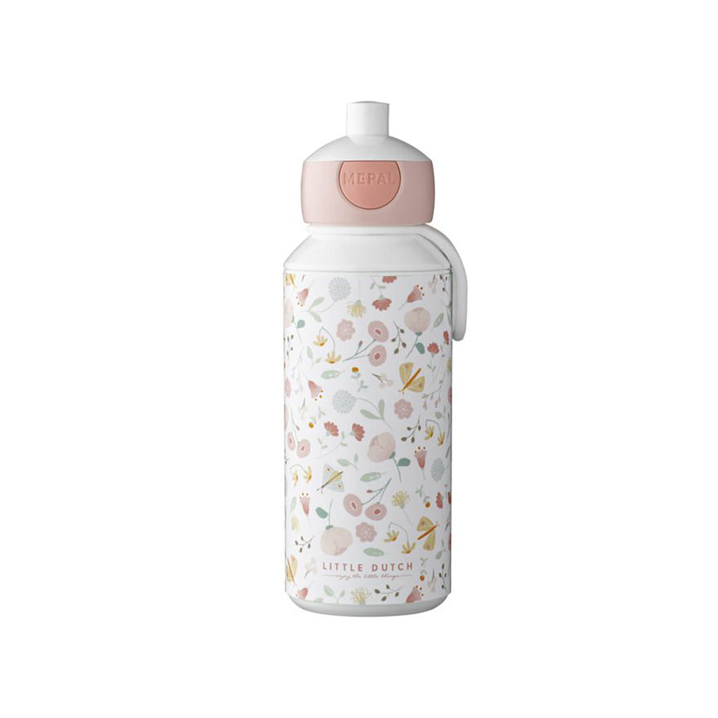 Little Dutch Mepal Pop-Up Water bottle - Flowers & Butterflies.