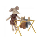 Maileg Drying Rack With Pegs - Yellow.