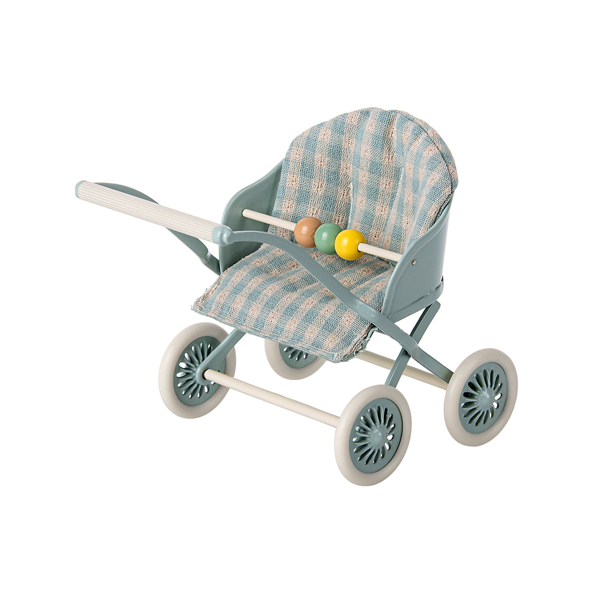 Maileg Stroller, Baby Mice - Mint.