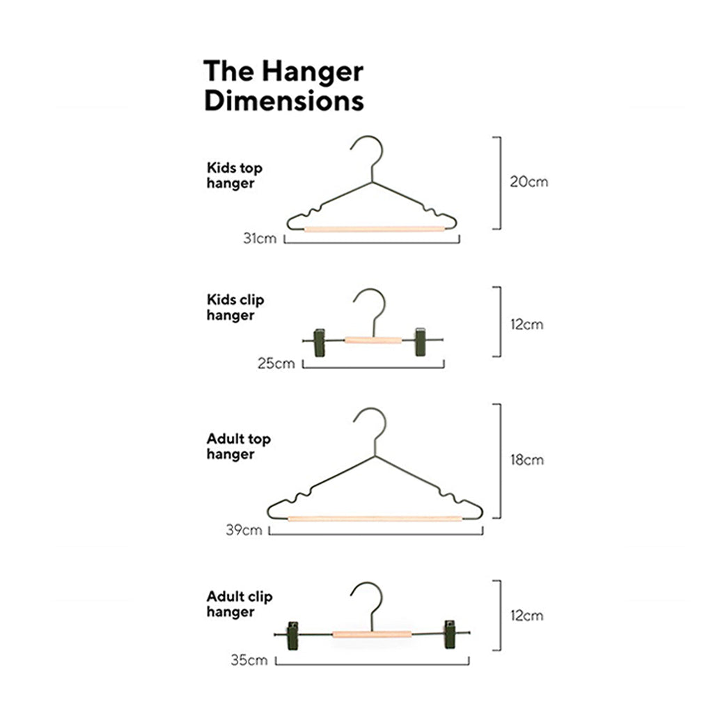 Mustard Made Adult Clip Hangers - Olive.