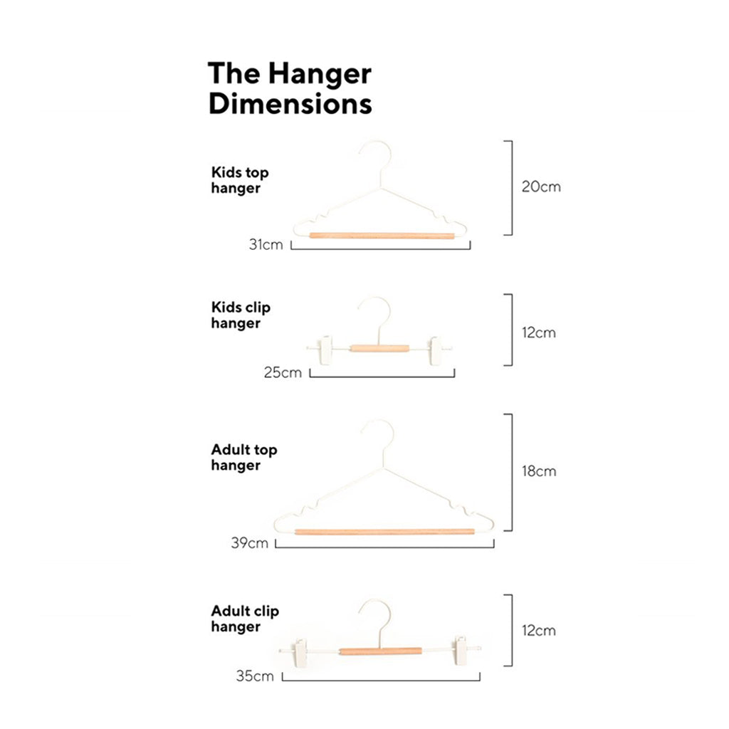 Mustard Made Adult Top Hangers - White.